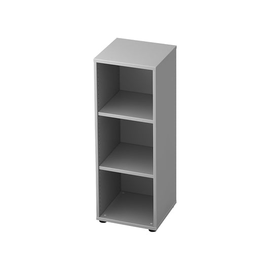 Office shelf unit, 2 shelves, HxWxD 1100 x 400 x 400 mm, light grey.