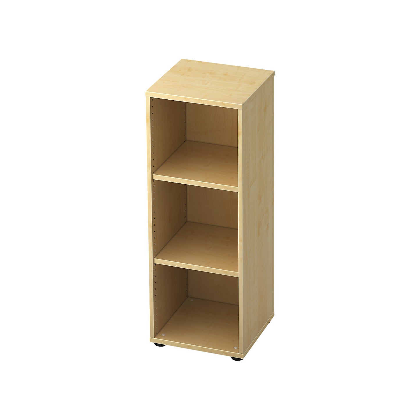 Office shelf unit, 2 shelves, HxWxD 1100 x 400 x 400 mm, maple finish.