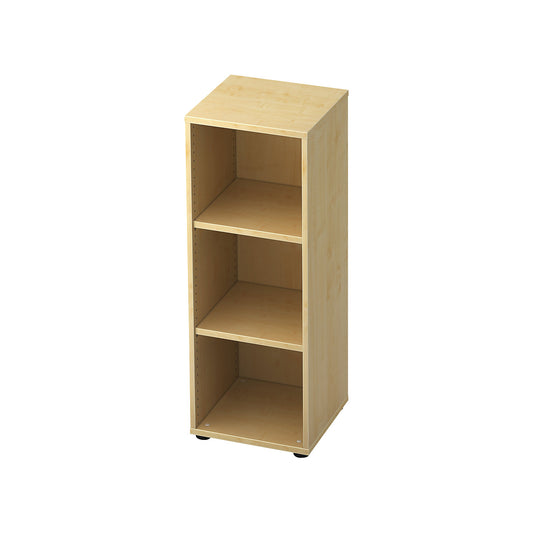 Office shelf unit, 2 shelves, HxWxD 1100 x 400 x 400 mm, maple finish.