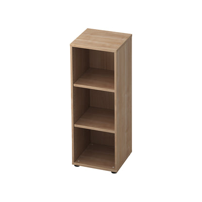 Office shelf unit, 2 shelves, HxWxD 1100 x 400 x 400 mm, walnut finish.