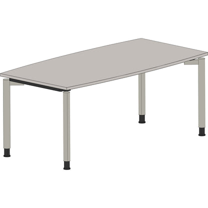 THEA - Conference table, with 4-legged frame, width 1800 mm, light grey.