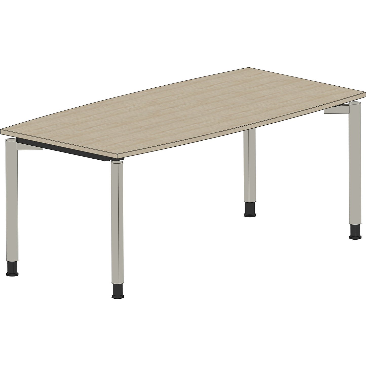 THEA - Conference table, with 4-legged frame, width 1800 mm, maple finish.