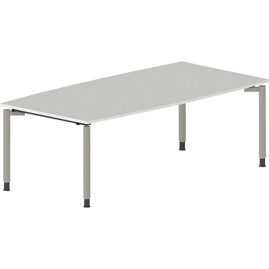 THEA - Conference table, with 4-legged frame, width 2200 mm, antique white.