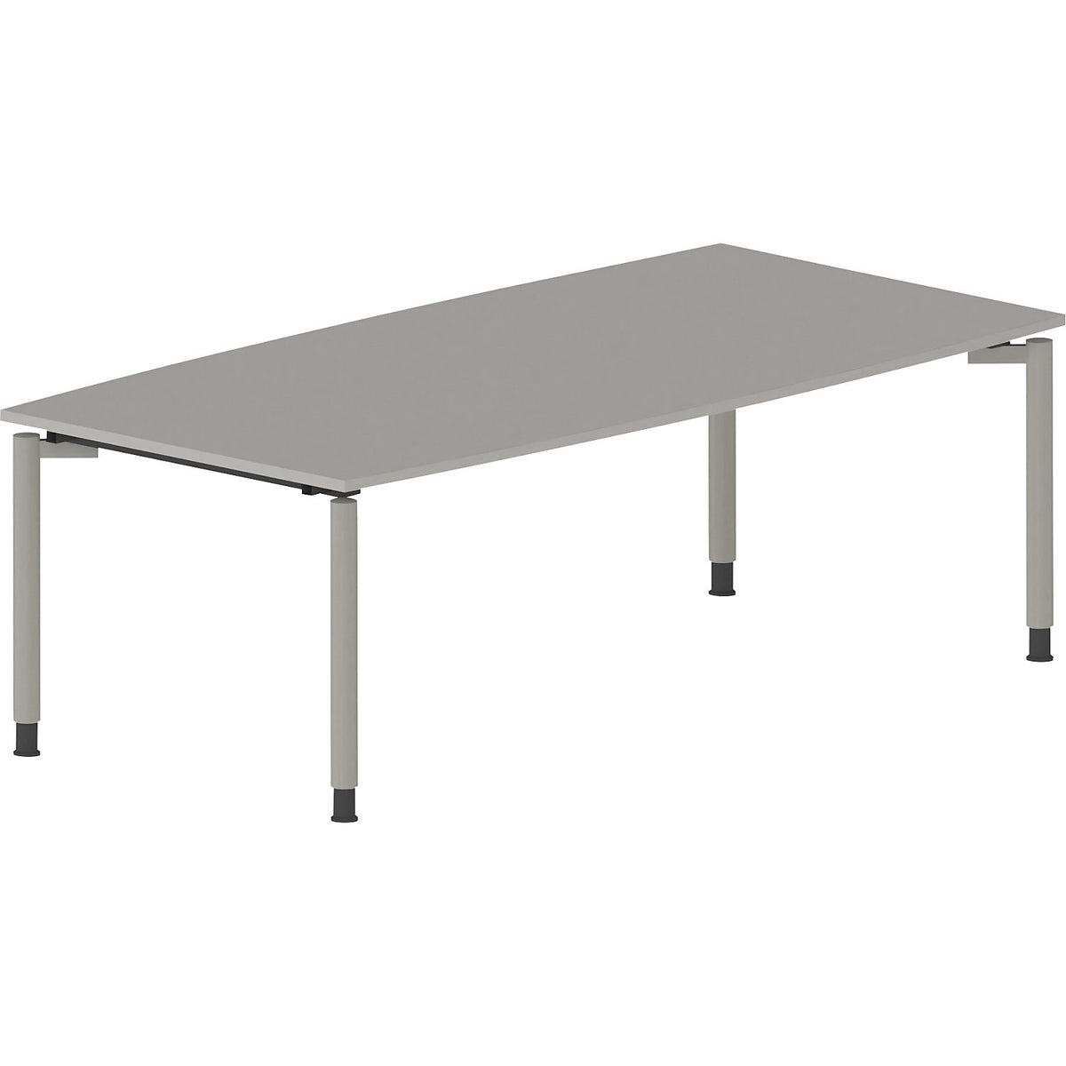 THEA - Conference table with 4-legged frame, width 2200 mm, light grey.