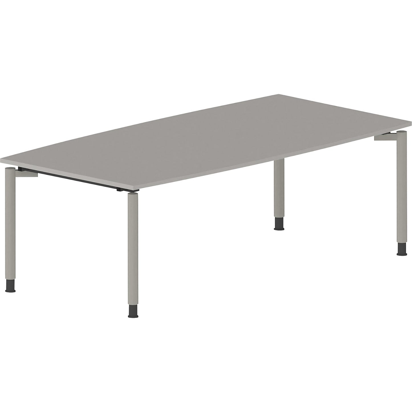 THEA - Conference table, with 4-legged frame, width 2200 mm, light grey.
