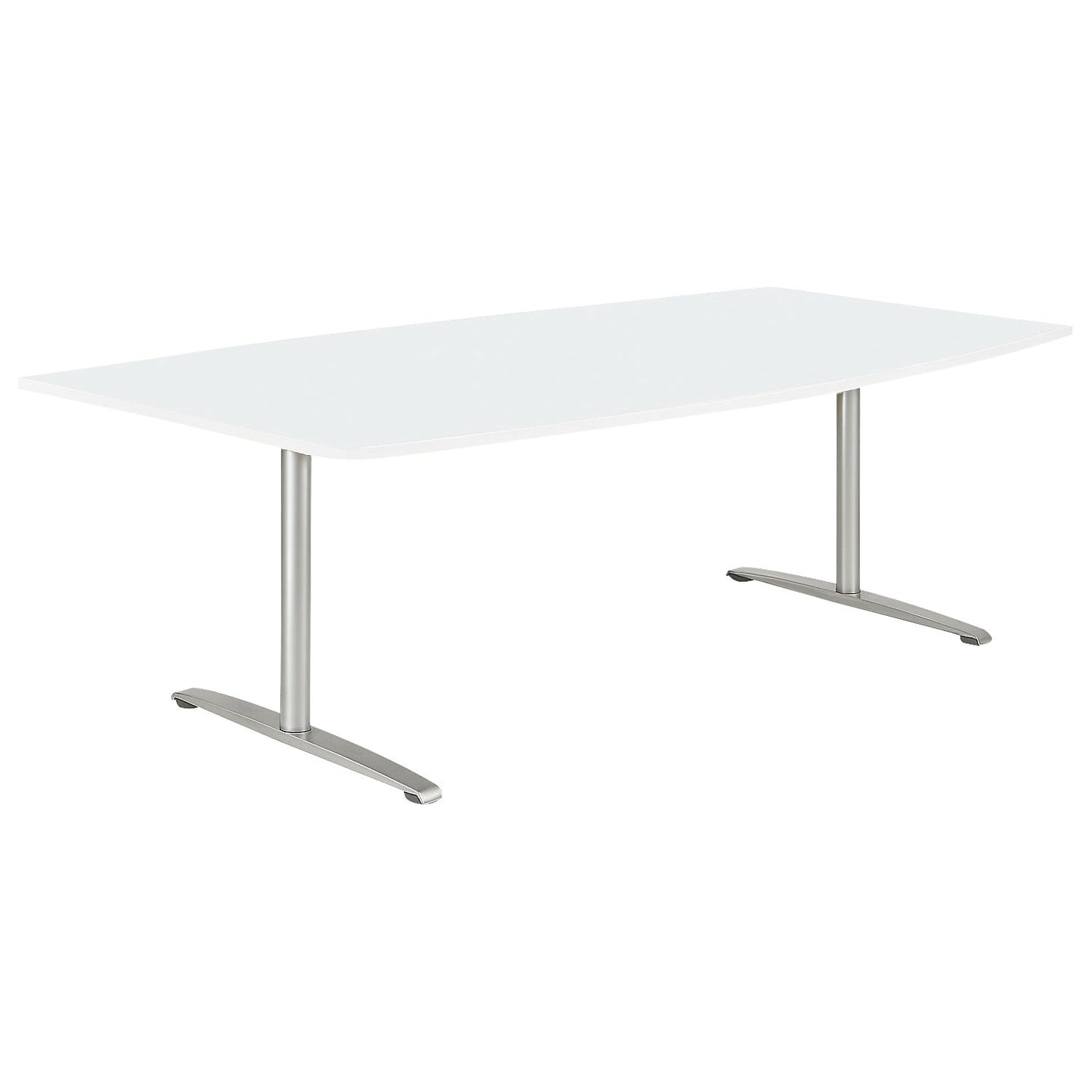 THEA - Conference table, with T-foot frame, width 2200 mm, antique white.