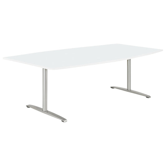 THEA - Conference table, with T-foot frame, width 2200 mm, antique white.