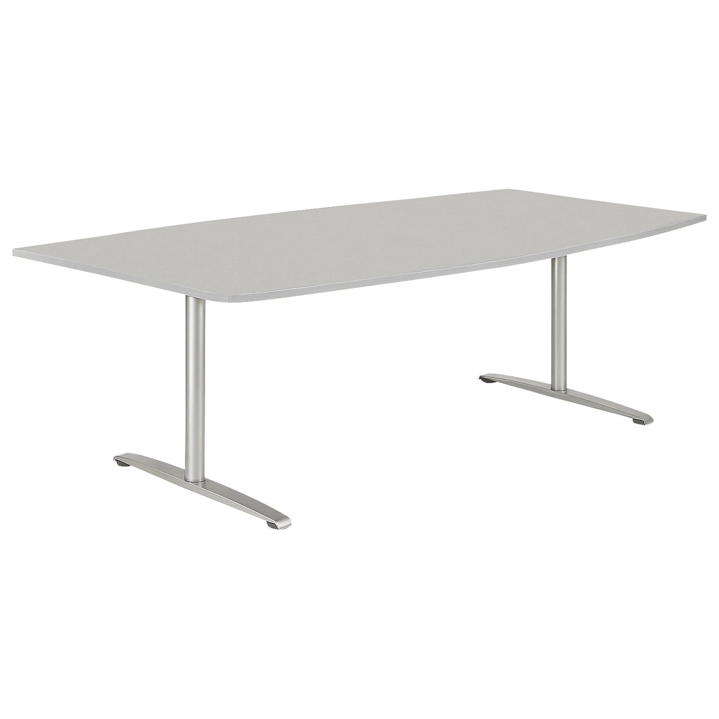 THEA - Conference table, with T-foot frame, width 2200 mm, light grey.