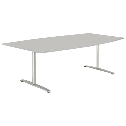 THEA - Conference table, with T-foot frame, width 2200 mm, light grey.