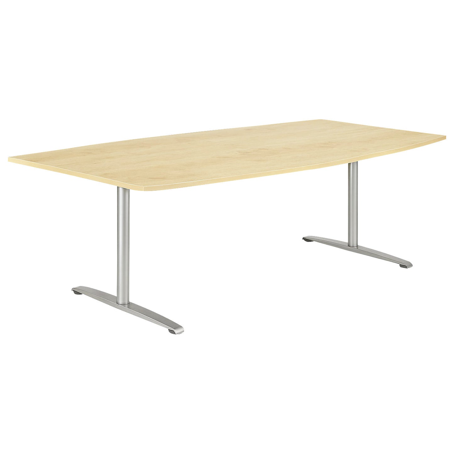 THEA - Conference table, with T-foot frame, width 2200 mm, maple finish.