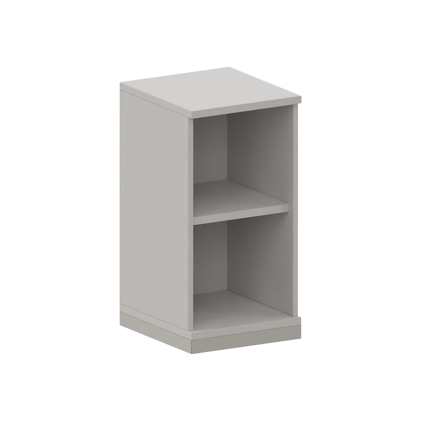 THEA - Shelf unit, 1 shelf, 2 file heights, light grey.