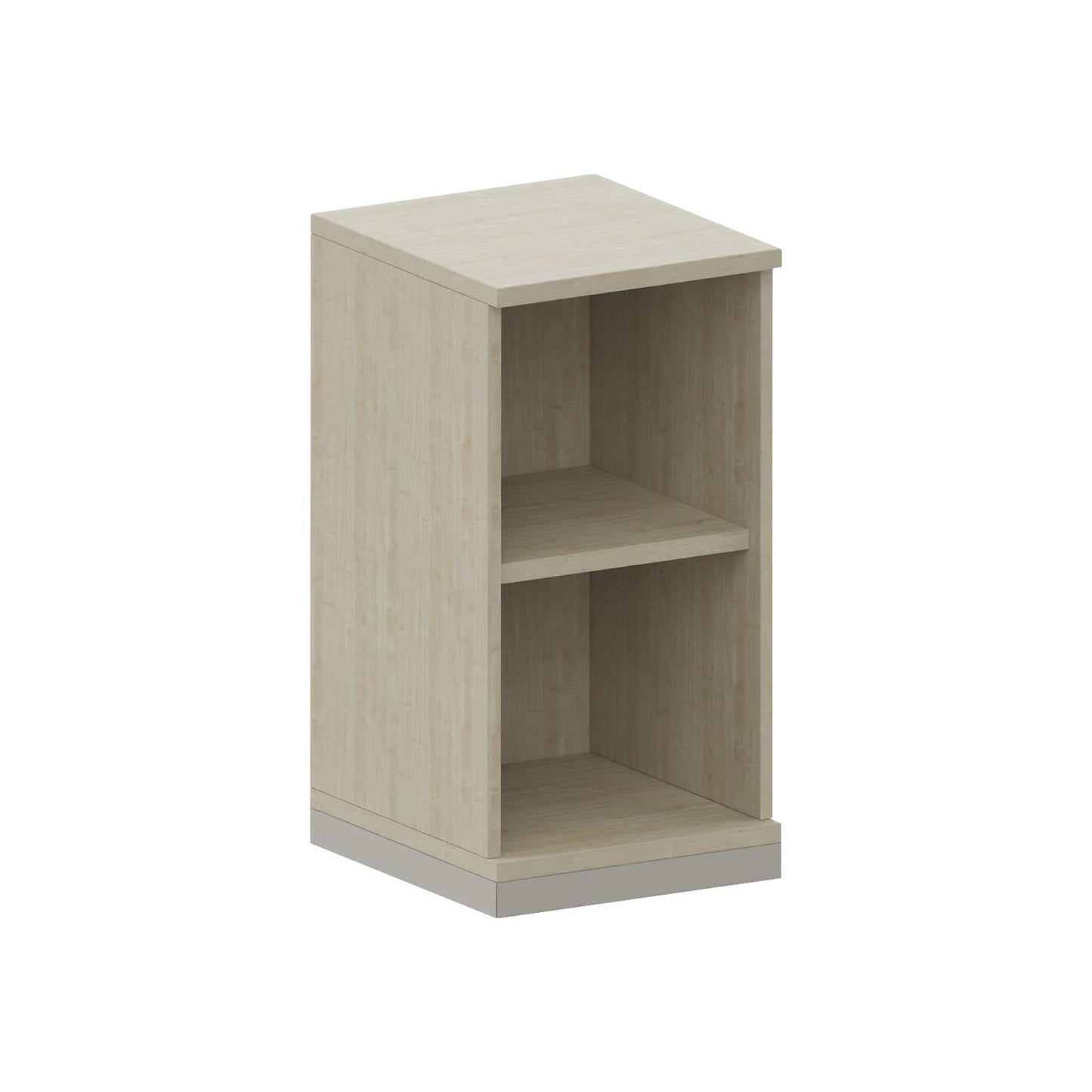 THEA - Shelf unit, 1 shelf, 2 file heights, maple finish.