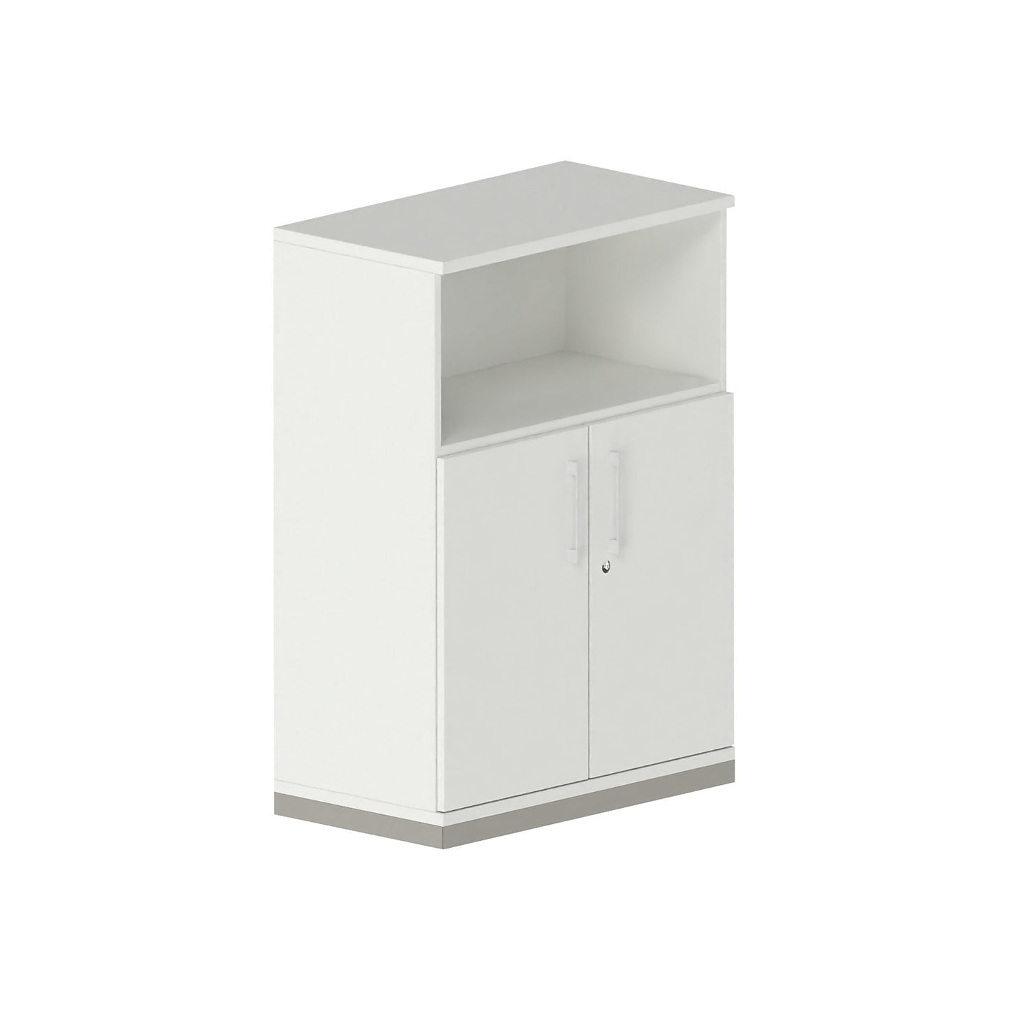 THEA - Combination cupboard, 2 shelves, 2 doors, antique white.