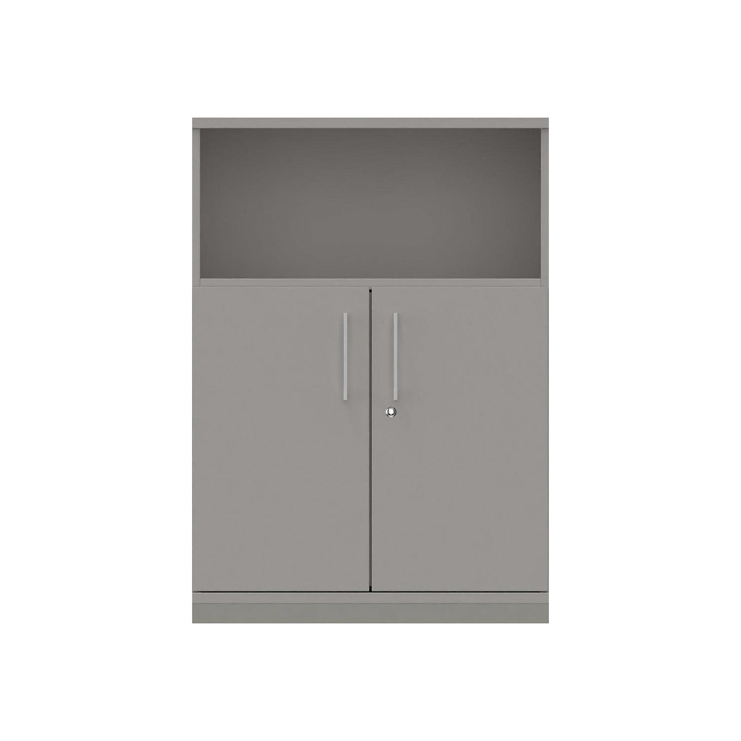 THEA - Combination cupboard, 2 shelves, 2 doors, light grey.
