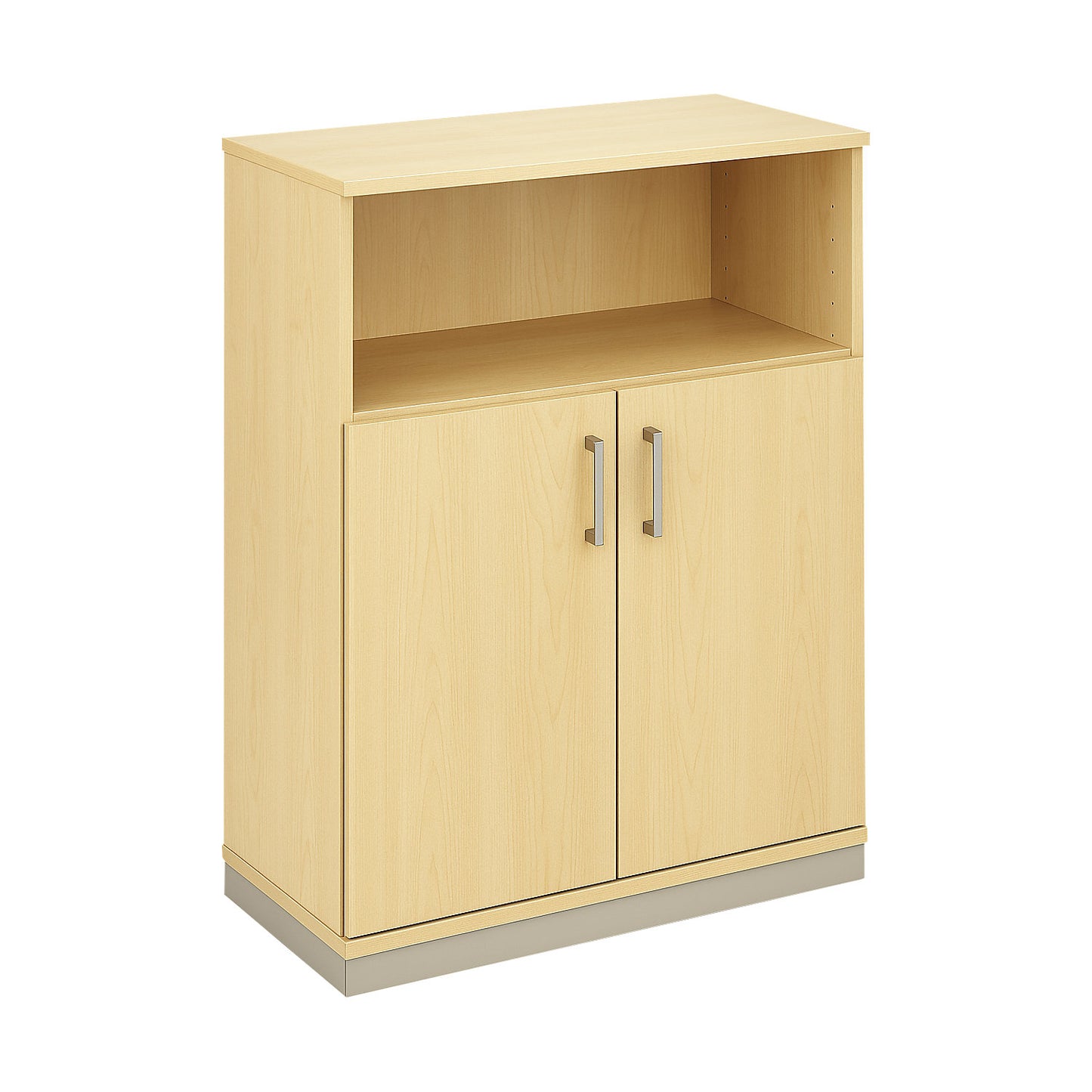 THEA - Combination cupboard, 2 shelves, 2 doors, maple finish.
