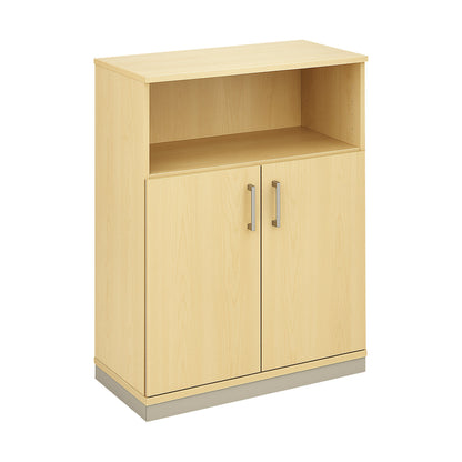 THEA - Combination cupboard, 2 shelves, 2 doors, maple finish.