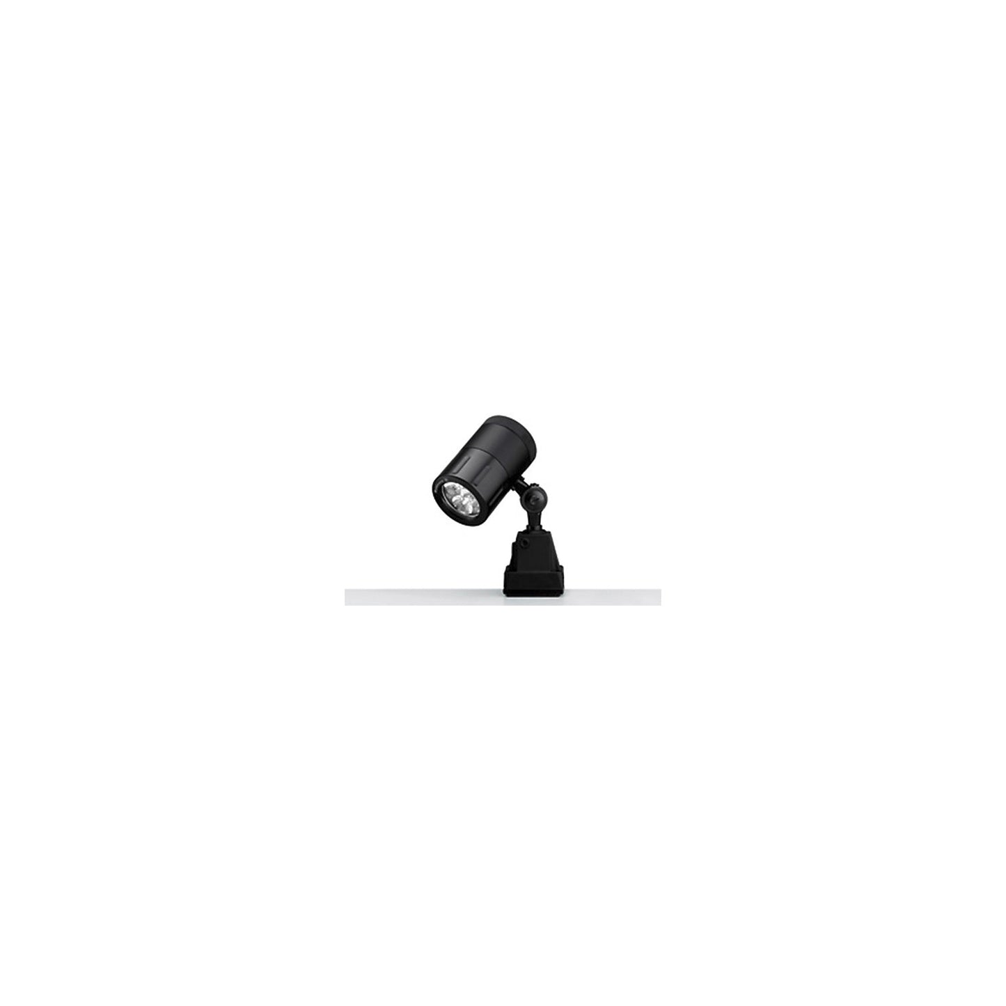 Machine lamp, 24 V, anodised aluminium, black, spot with 10° beam angle.