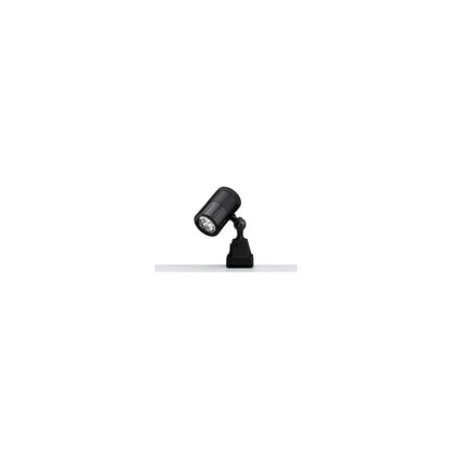 Machine lamp, 24 V, anodised aluminium, black, spot with 10° beam angle.