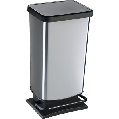 PASO pedal bin, capacity 40 l, WxHxD 353 x 676 x 295 mm, silver.