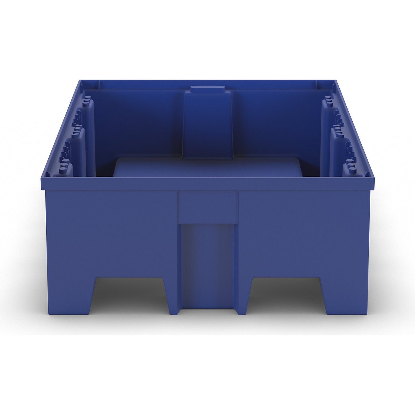 PE sump tray for 2 x 200 litre drums, clearance for forklift, height 350 mm, without grate.