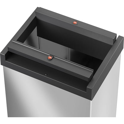 BIG-BOX SWING swing lid waste box, capacity 35 l, container stainless steel.