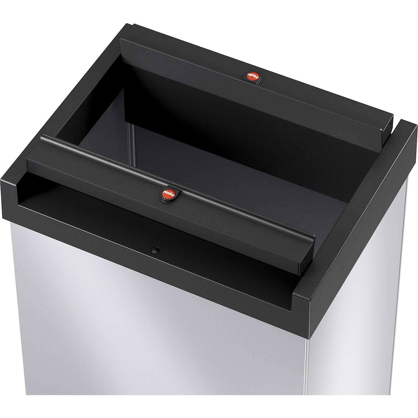 BIG-BOX SWING swing lid waste box, capacity 35 l, container silver.