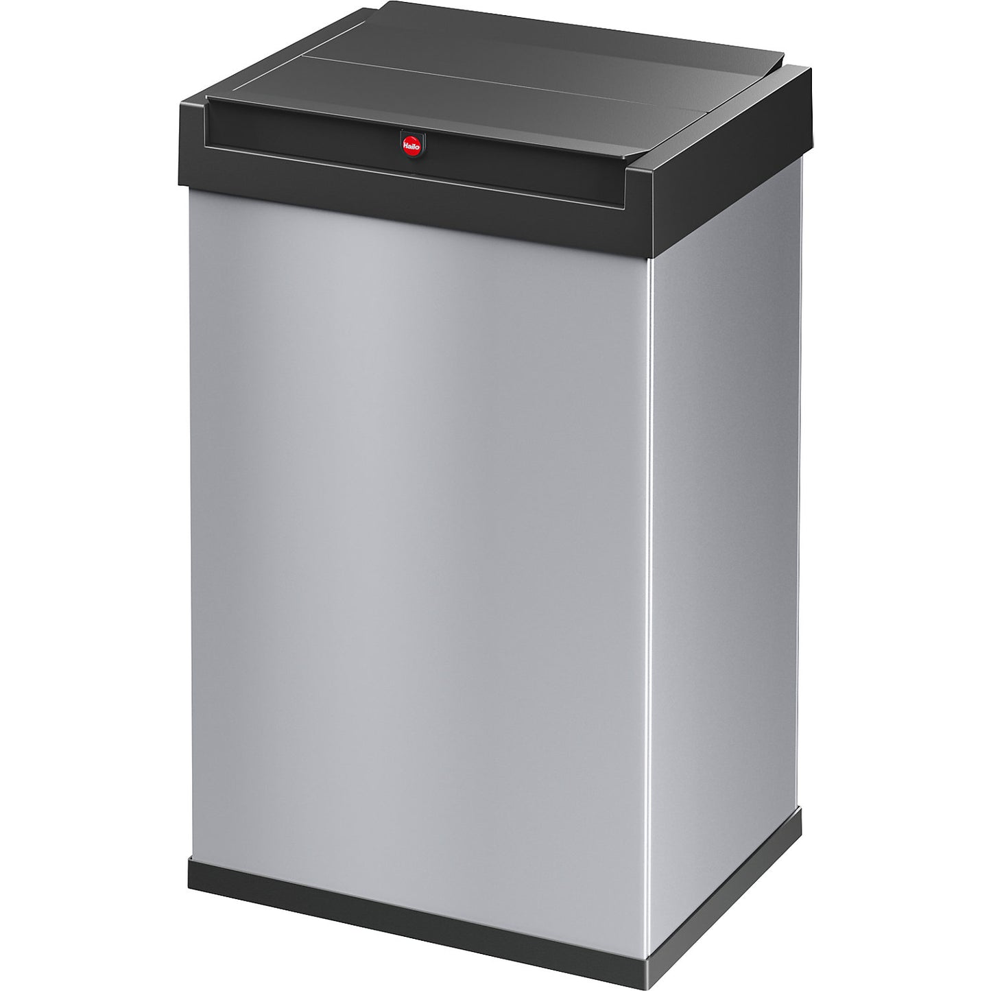 BIG-BOX SWING swing lid waste box, capacity 35 l, container silver.