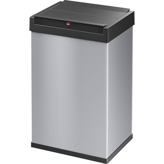 BIG-BOX SWING swing lid waste box, capacity 35 l, container silver.