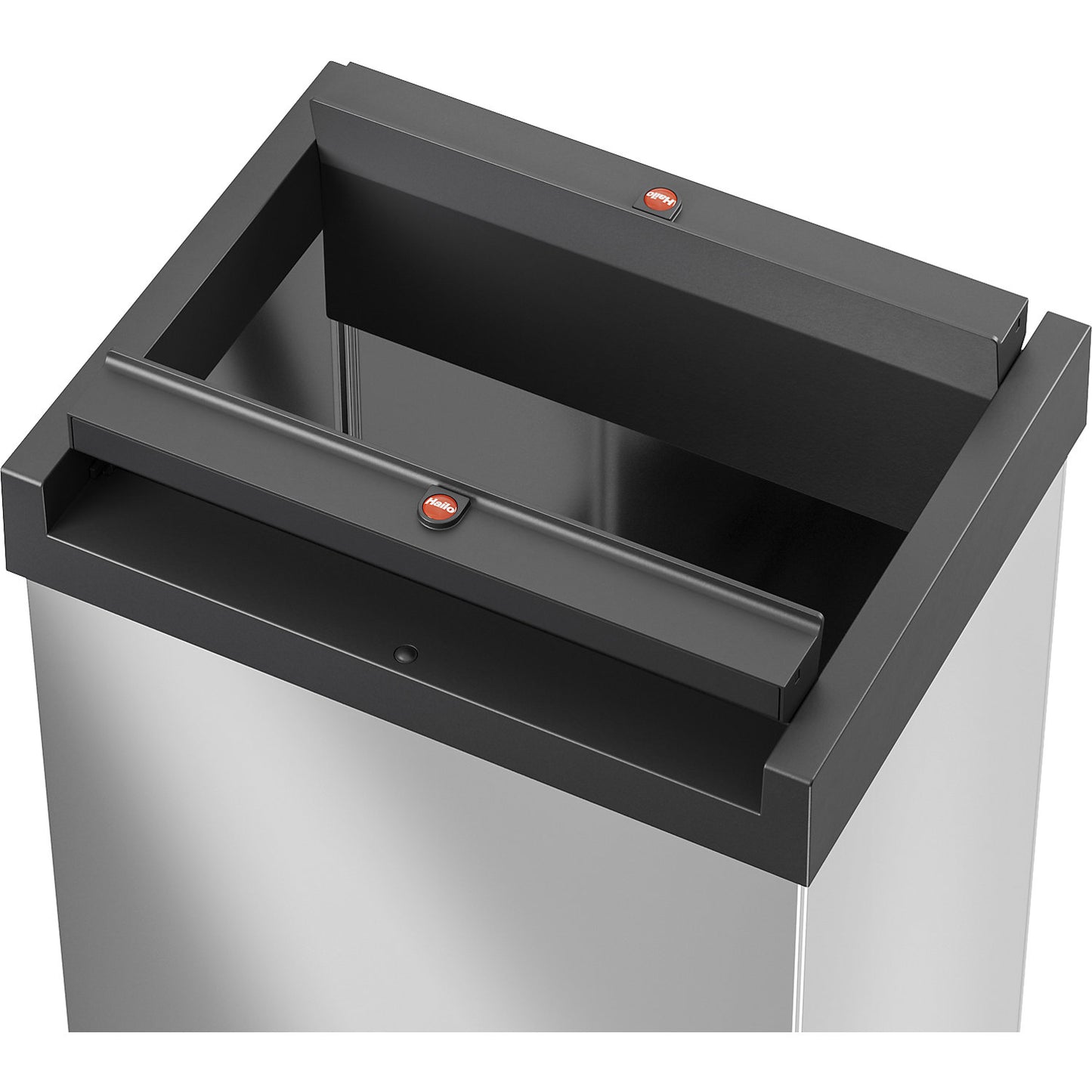 BIG-BOX SWING swing lid waste box, capacity 52 l, container stainless steel.