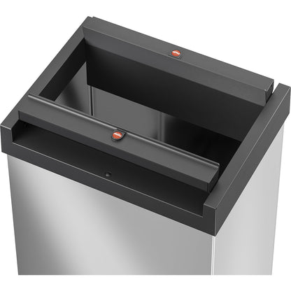 BIG-BOX SWING swing lid waste box, capacity 52 l, container stainless steel.