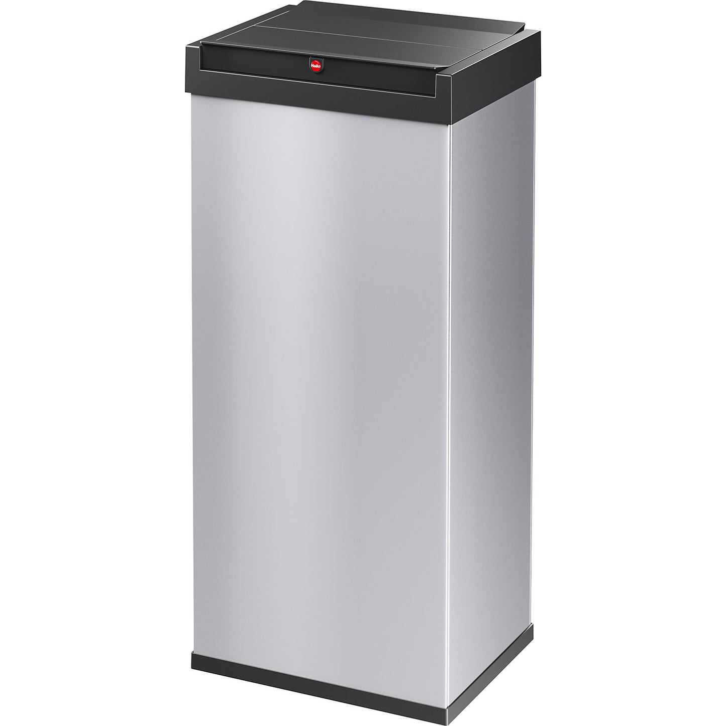 BIG-BOX SWING swing lid waste box, capacity 52 l, container silver.