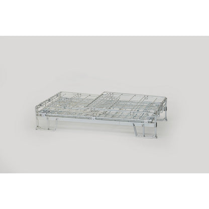 Collapsible mesh pallet, LxW 1200 x 800 mm, effective height 600 mm, stacking height 750 mm.