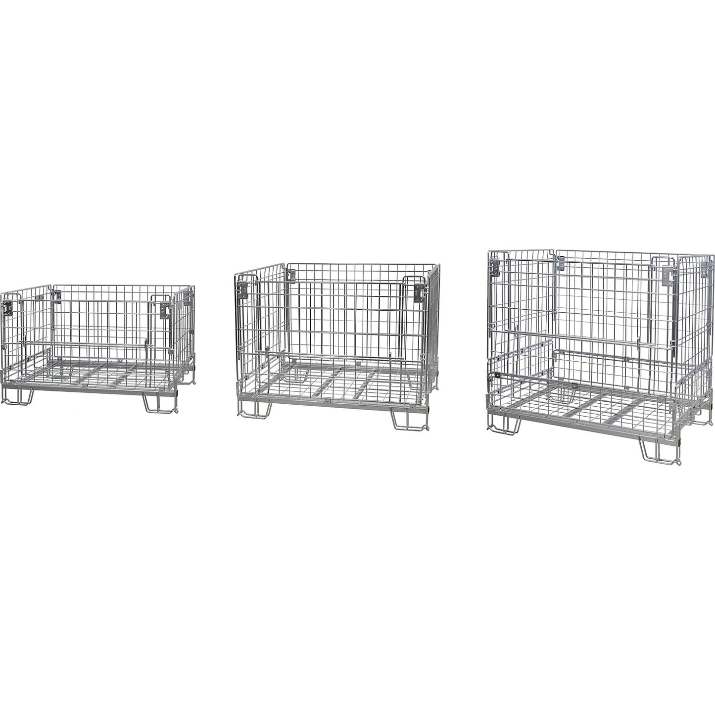Collapsible mesh pallet, LxW 1200 x 800 mm, effective height 760 mm, stacking height 910 mm.