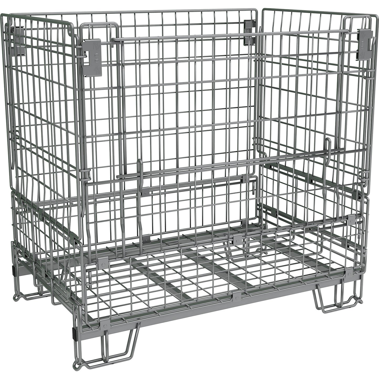 Collapsible mesh pallet, LxW 1200 x 800 mm, effective height 975 mm, stacking height 1125 mm.