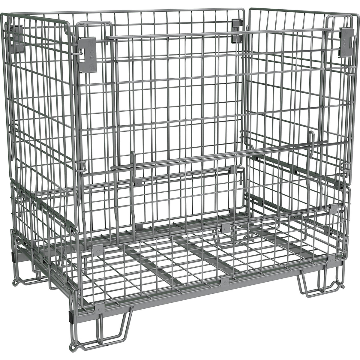 Collapsible mesh pallet, LxW 1200 x 800 mm, effective height 975 mm, stacking height 1125 mm.