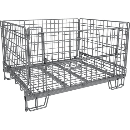 Collapsible mesh pallet, LxW 1200 x 1000 mm, stacking height 750 mm, weight 45 kg.