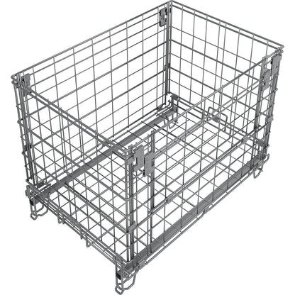 Collapsible mesh pallet, LxW 1160 x 800 mm, effective height 770 mm, stacking height 910 mm.