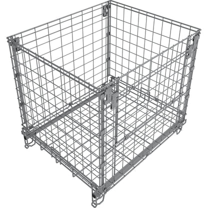 Collapsible mesh pallet, LxW 1200 x 1000 mm, stacking height 1100 mm, weight 56 kg.
