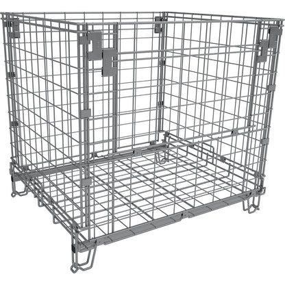 Collapsible mesh pallet, LxW 1200 x 1000 mm, stacking height 1100 mm, weight 56 kg.