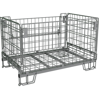 Collapsible mesh pallet, LxW 1200 x 800 mm, effective height 600 mm, stacking height 750 mm.