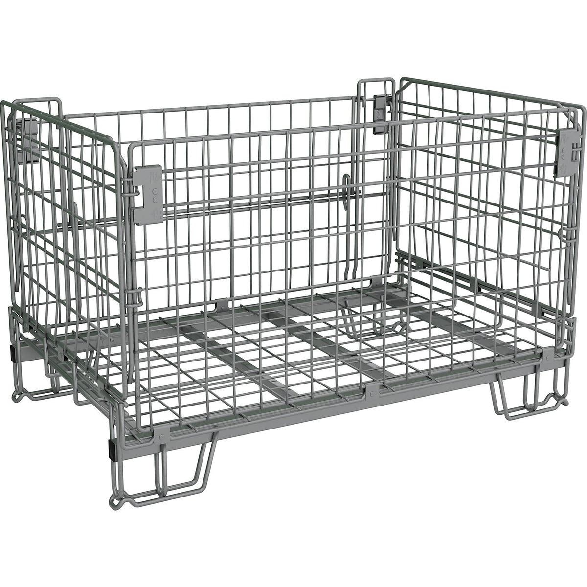 Collapsible mesh pallet, LxW 1200 x 800 mm, effective height 600 mm, stacking height 750 mm.