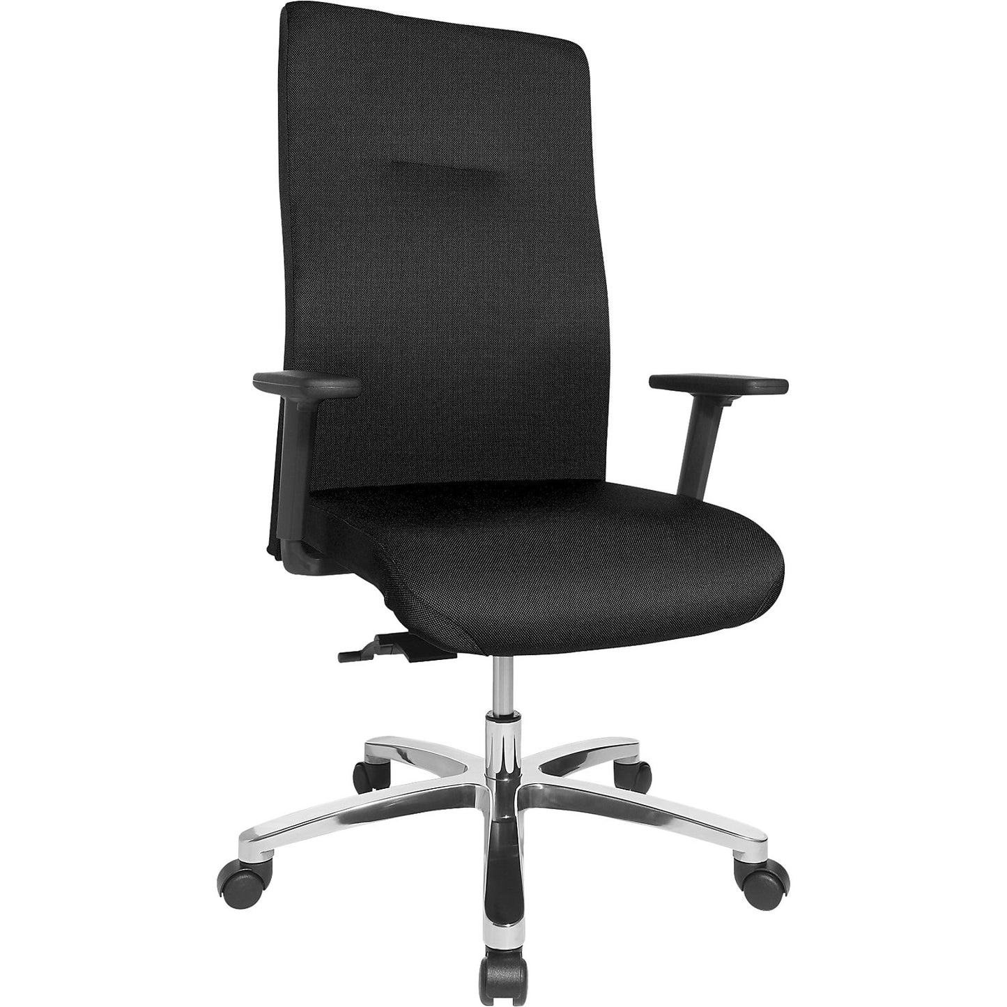 BIGSTAR20 operator swivel chair, point synchronous mechanism, max. load 150 kg, black.