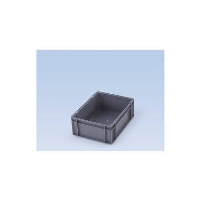 Euro stacking container, closed walls and base, LxWxH 400 x 300 x 50 mm, grey, pack of 5.