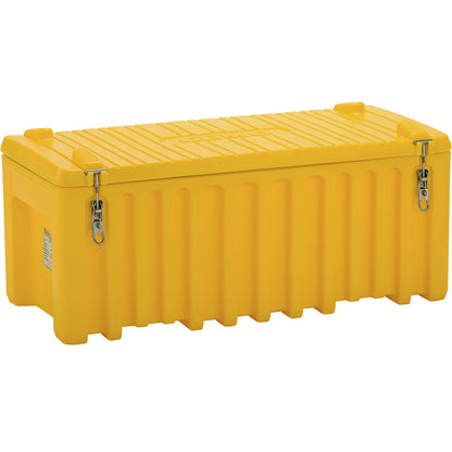 Universal box made of polyethylene, capacity 250 l, max. load 200 kg, yellow.