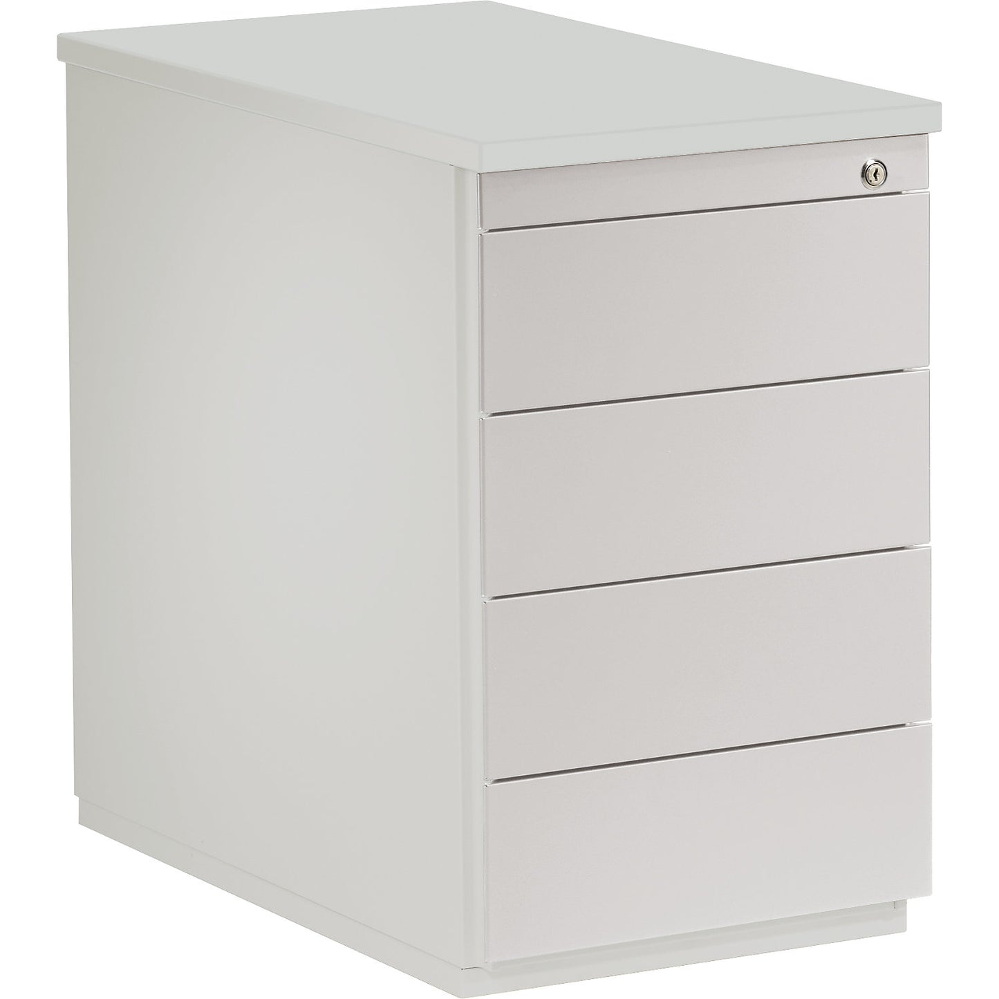 Drawer pedestal, HxD 720 x 800 mm, 4 drawers, light grey / light grey / light grey.