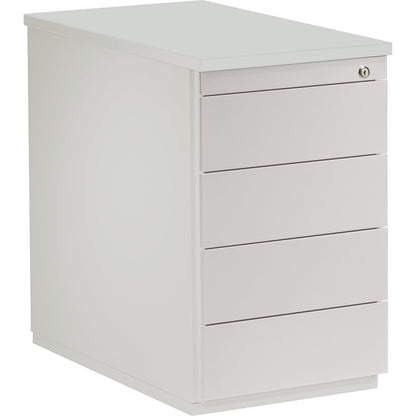 Drawer pedestal, HxD 720 x 800 mm, 4 drawers, light grey / light grey / light grey.