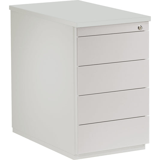 Drawer pedestal, HxD 720 x 800 mm, 4 drawers, light grey / light grey / light grey.