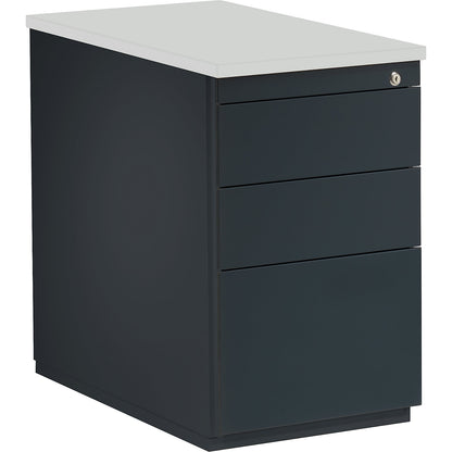 Drawer pedestal, HxD 720 x 800 mm, 2 drawers, 1 suspension file drawer, charcoal / charcoal / light grey.