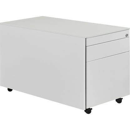 Drawer pedestal with castors, HxD 520 x 800 mm, 1 drawer, 1 suspension file drawer, light grey / light grey / light grey.