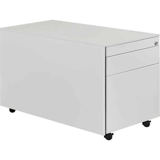Drawer pedestal with castors, HxD 520 x 800 mm, 1 drawer, 1 suspension file drawer, light grey / light grey / light grey.